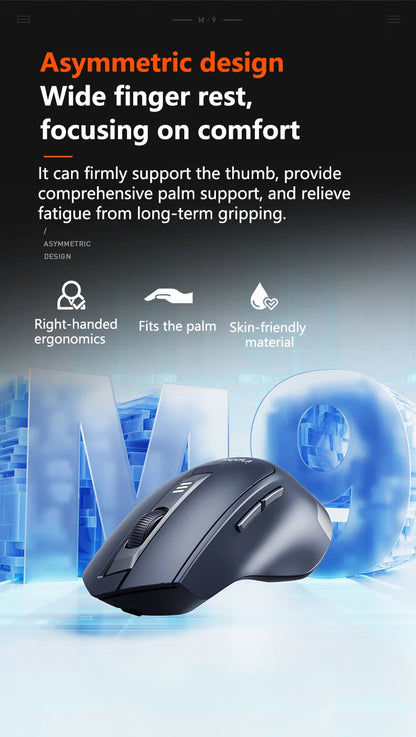 INPHIC Silent Office Mouse Battery Level Display 2400DPI Wireless Mouse Suitable for Desktop and Laptop Computers