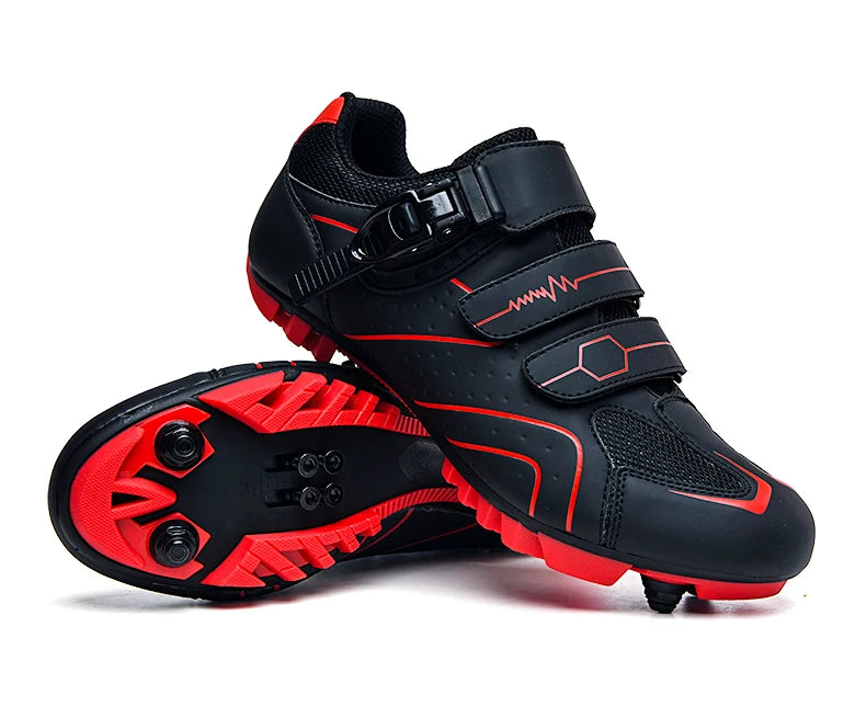 Mountain Bike Shoes Mens Cycling Shoes Quick Ratchet Buckle Compatible with SPD System Pedal for Indoor Outdoor Women MTB Shoes