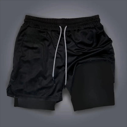 Dragon Ball Goku Anime Gym Shorts Men Double-layer 2-in-1 Sports Pants New Summer Japanese Cartoon Print Beach Pants Streetwear