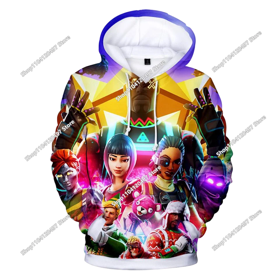Fortnite Casual Pullover Hooded Sweatshirt Clothes Girls From 2 To 14 Years Children's Clothing Battle Royale Pullover Hoodies