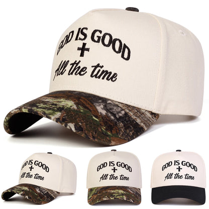 Casquettes de baseball unisexes avec broderie « GOD IS GOOD » – Printemps-automne – Chapeaux décontractés ajustables pour l'extérieur – Chapeau anti-UV – Casquette de sport