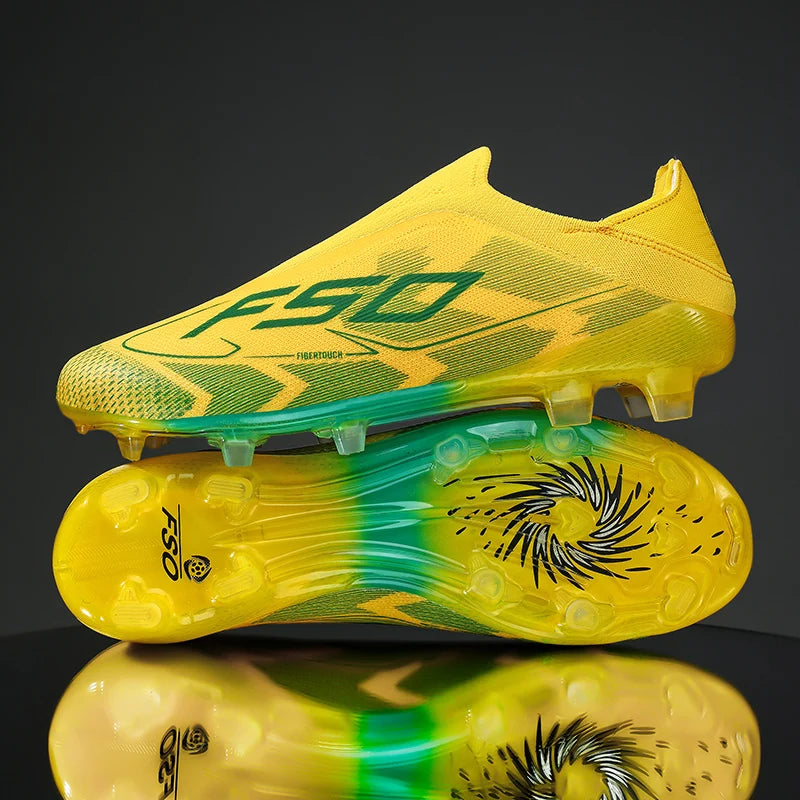 Nouvelles chaussures de football pour hommes, de haute qualité, antidérapantes, légères, très vendues, crampons d'entraînement pour terrain en herbe, mi-hautes, pour les matchs en extérieur, chaussures de sport.