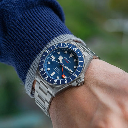 SEESTERN Diver Man Watch Titanium Automatic GMT Mechanical Wristwatch NH34 Movement Sapphire Crystal 20ATM Waterproof Lume S462