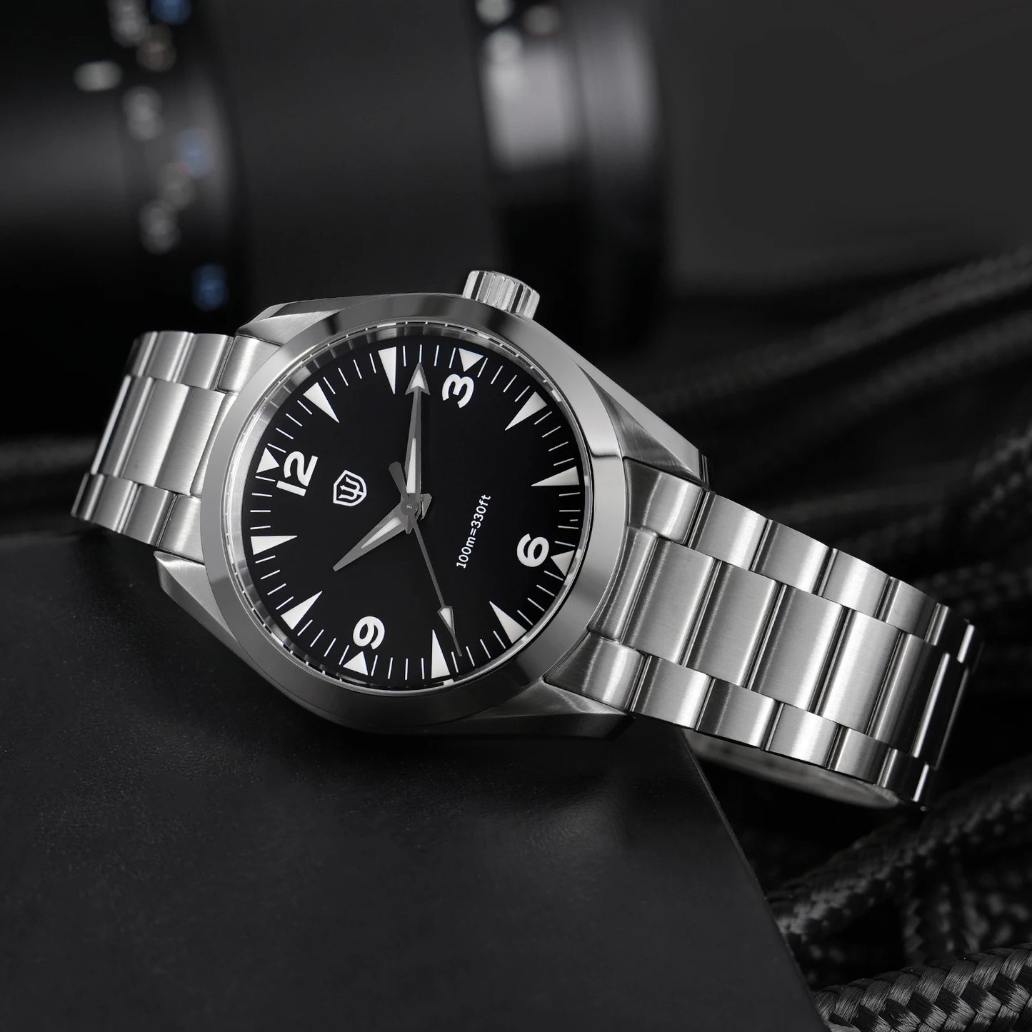 Watchdives WD0006 V2 Watch VH31 Sweep Second Quartz Movement Sapphire Luminous Stainless Steel Watches Waterproof 38mm Watch