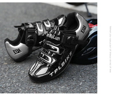 New Men’s and Women’s Bicycle Shoes Outdoor Cycling Shoes with Three Functional Soles Professional Training Shoes