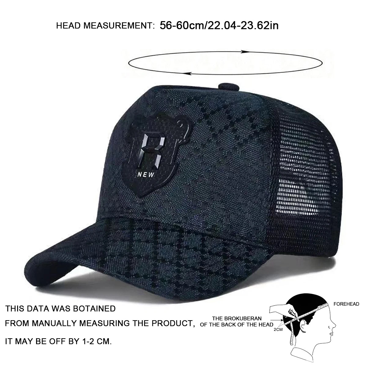 Șepci de baseball unisex cu broderie literă „R”, pentru primăvară-vară, în aer liber, reglabile, casual, cu protecție solară, șepci sportive