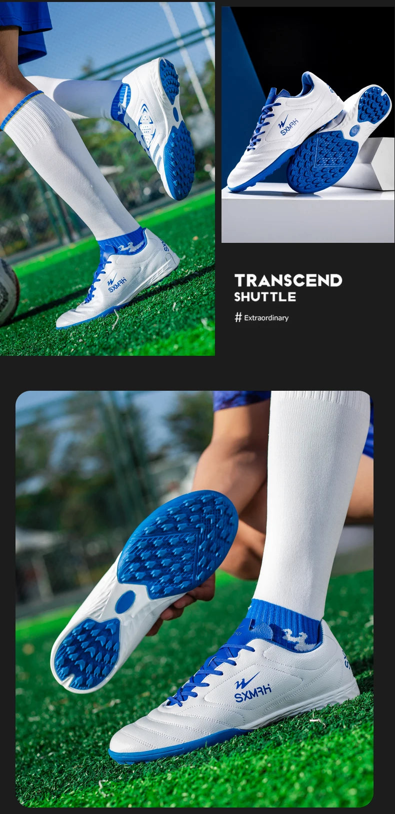 Double Star Herren-Fußballschuhe aus echtem TF-Turf, für Grundschüler, Jugendliche, Erwachsene & Kinder, professionelles Training und
