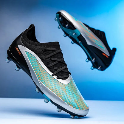 Botas de fútbol para hombre, tacos de exterior transpirables para adultos, antideslizantes, zapatillas deportivas de fútbol con tacos largos para entrenamiento y partido, cómodas para chicos