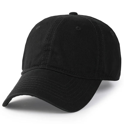 Męska i damska czapka oversize w rozmiarze XXL 100% bawełniana czapka baseballowa, duża czapka baseballowa dla osób o dużych głowach 56-63cm(23.5"-25.5”), regulowana czapka typu „dad cap” bez nadruku