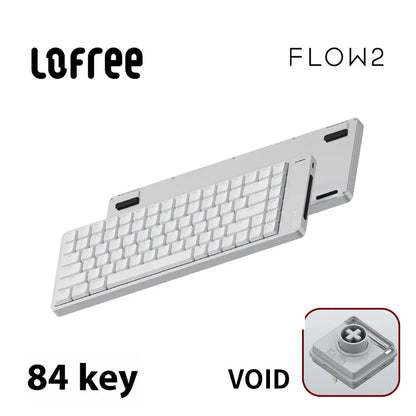 Lofree FLOW2 Mechanical Keyboard Business Office Wireless Bluetooth Wired Quiet & Gentle Sound Compatible Mute Aluminum Lump