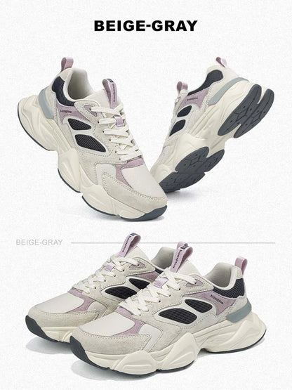 Baasploa Women's Walking Shoes Lightweight Mesh Breathable Sport Shoes Comfortable Soft Leather Casual Sneakers