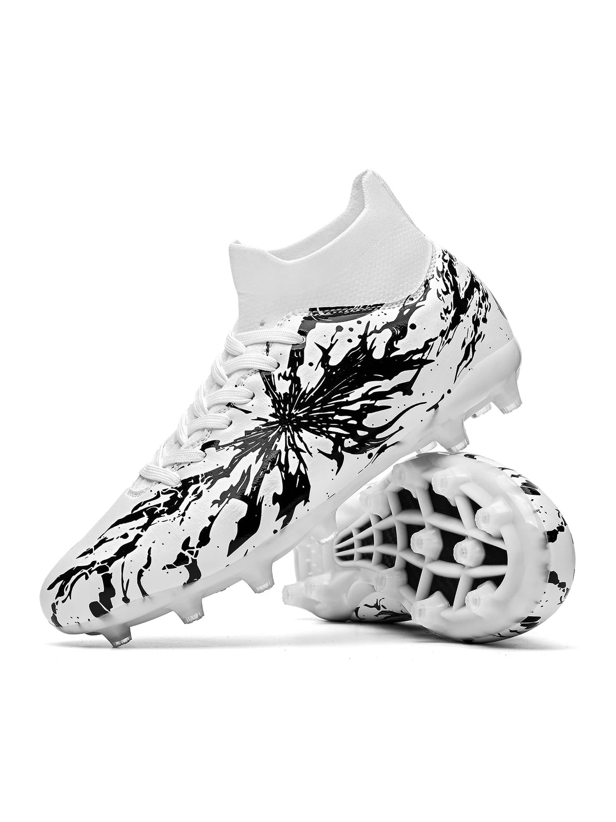 Chaussures de football AG FG pour hommes adultes, légères, en PU, avec crampons en caoutchouc à haute adhérence, pour les entraînements et les matchs de football en extérieur.