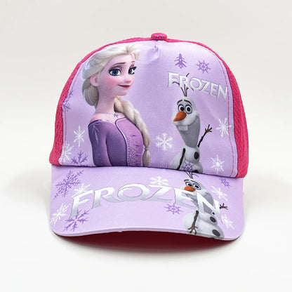 Disney-prinsesse Elsa, Anna og Sofia fra Frost – anime-figur – baseballkasket – Terylene-kasket med skygge – tegneseriepige – børnehovedbeklædning – gaver