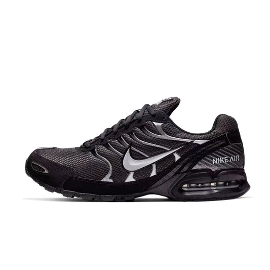 Nike Air Max Torch 4 Men's Low-Top Casual Running Shoes – Black/Silver, Lace-Up, Cushioned Sole, Breathable & Tough 343846-002
