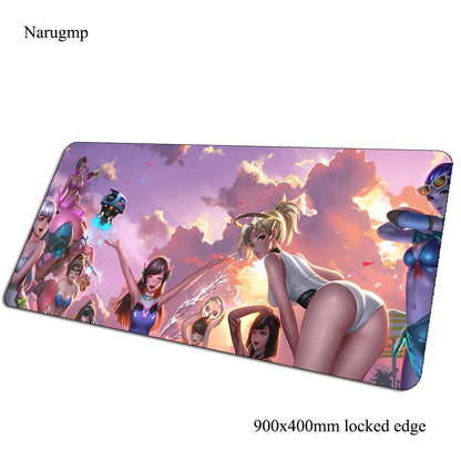 overwatch mouse pad Birthday Computer mat 900x400x3mm gaming mousepad large present padmouse keyboard games pc gamer desk