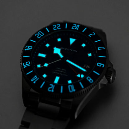 SEESTERN Diver Man Watch Titanium Automatic GMT Mechanical Wristwatch NH34 Movement Sapphire Crystal 20ATM Waterproof Lume S462