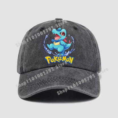 Pokémon-baseballkasketter, Pikachu, kawaii, anime-figurer, solhatte, sommer, udendørs, forældre og børn, solhat, trendy kasket med andetunge, gave
