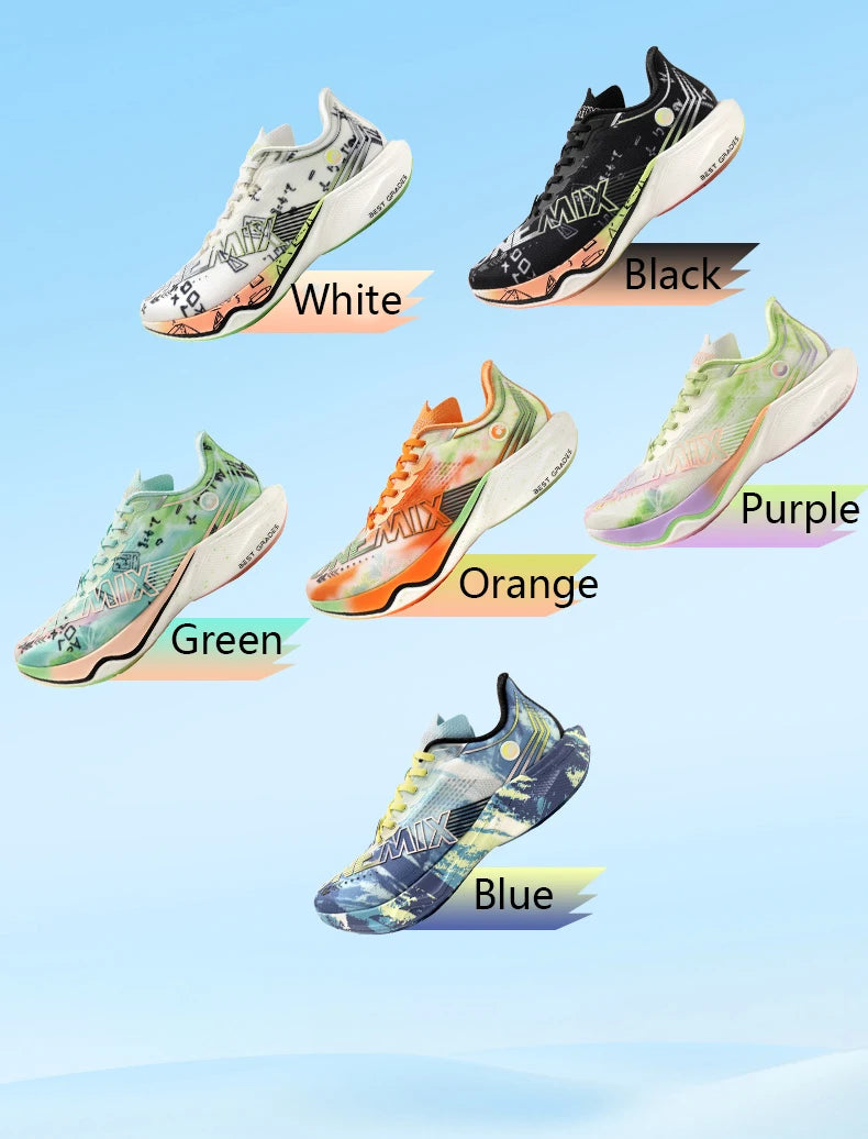 ONEMIX Nylon Carbon Board Marathon Running Racing Shoes, Professional Stable Support, Shock Relief, Ultra-light Rebound Sneakers