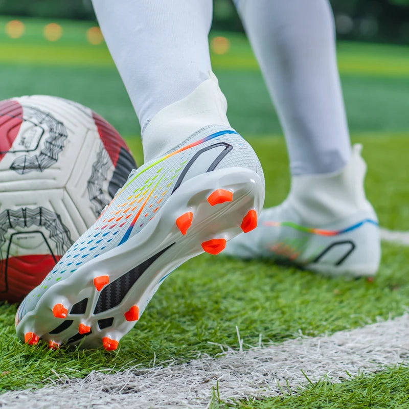Men’s Outdoor Football Boots Professional Training Soccer Shoes Soccer Cleats Turf Futsal Match Grass Unisex Non-Slip Breathable