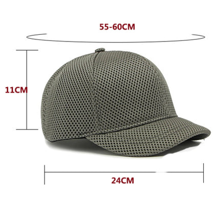 HT4828 Gorra de béisbol de ala corta de 5 cm para hombre, 6 paneles, gorra de béisbol de malla transpirable, gorra tipo «trucker», para hombre y mujer, lisa, sin estampados, con cierre a presión