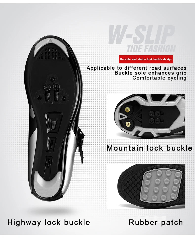 New Men’s and Women’s Bicycle Shoes Outdoor Cycling Shoes with Three Functional Soles Professional Training Shoes