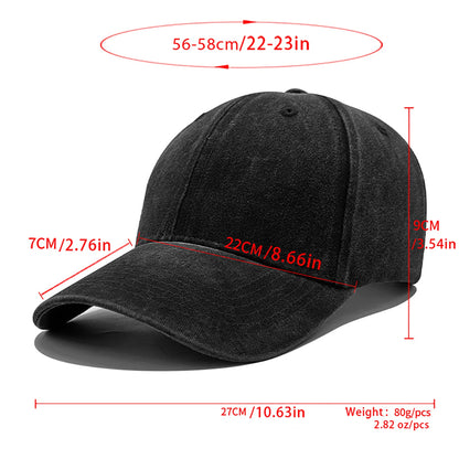 Retro-Baseballkappe im Washed-Distressed-Look mit Totenkopf-Stickerei, Dad-Hat für Damen und Herren, lässige, verstellbare Outdoor-Sonnenkappe 260617