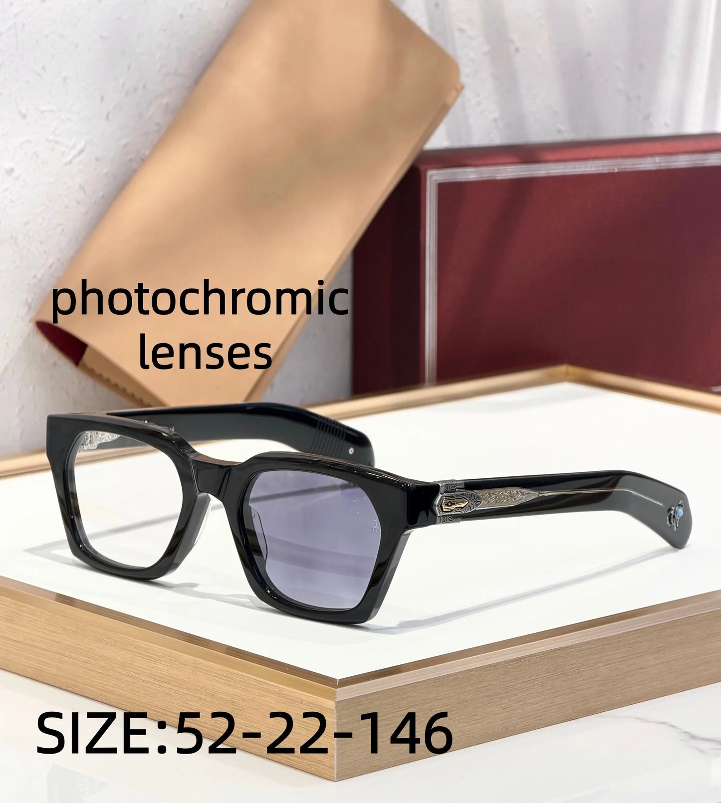 Sterett Luxury Sunglasses Acetate Frame Handmade Limited Edition Paddle Temples Premium Quality