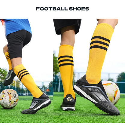 New Men's Football Boots Comfortable Soccer Shoes Match Training Boys Non-Slip Long Spikes Breathable Adult Cleats Outdoor Sport