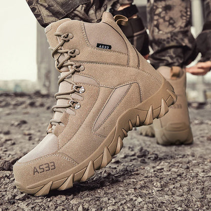 Chaussures de neige antidérapantes pour hommes, bottines montantes à plateforme, confortables et chaudes, bottes d'hiver pour hommes, bottes de couture dans le désert