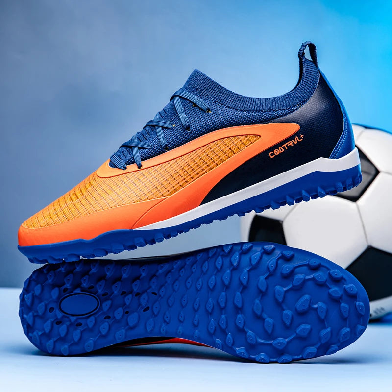 Botas de fútbol para hombre, tacos de exterior transpirables para adultos, antideslizantes, zapatillas deportivas de fútbol con tacos largos para entrenamiento y partido, cómodas para chicos