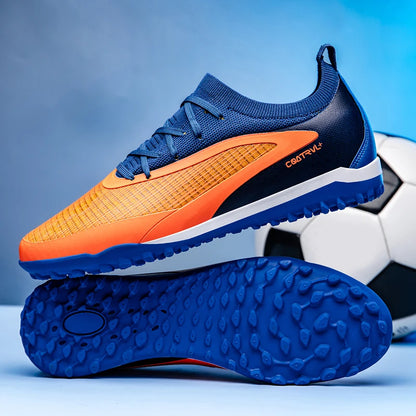 Botas de fútbol para hombre, tacos de exterior transpirables para adultos, antideslizantes, zapatillas deportivas de fútbol con tacos largos para entrenamiento y partido, cómodas para chicos