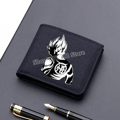 Dragons Ball Wallet Anime Goku Men Short Folding Purse Cartoon Card Holder Kids Coin Photo Case Fashion Pocketbook Birthday Gift