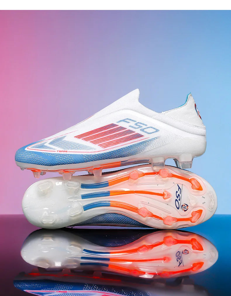 New Men's Football Boots Comfortable Soccer Shoes Match Training Boys Non-Slip Long Spikes Breathable Adult Cleats Outdoor Sport