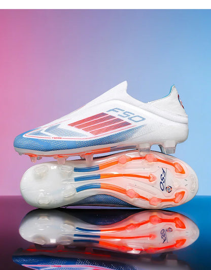 New Men's Football Boots Comfortable Soccer Shoes Match Training Boys Non-Slip Long Spikes Breathable Adult Cleats Outdoor Sport