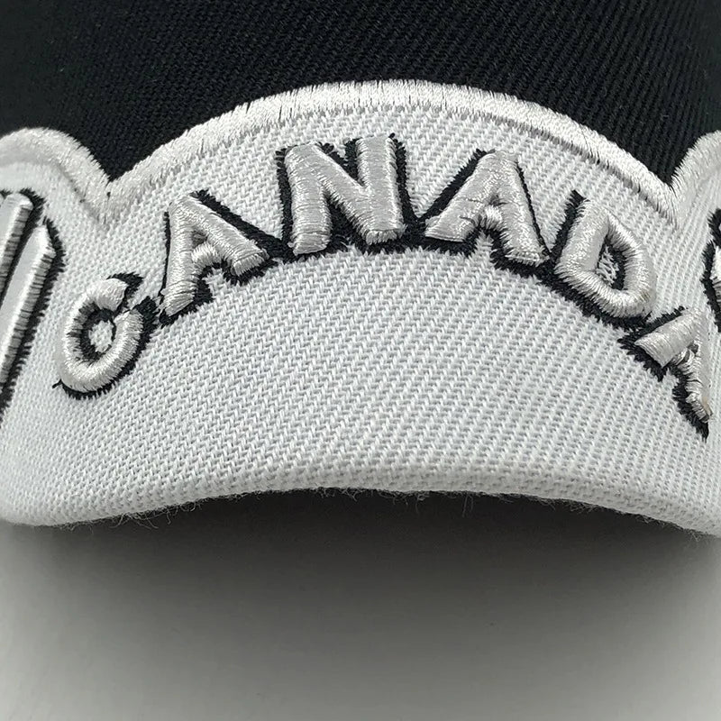 Farben Kontrast Kanada Bestickte Baseballkappe für Herren und Damen Snapback-Kappe Dad-Hats Angelkappe Bone Gorra