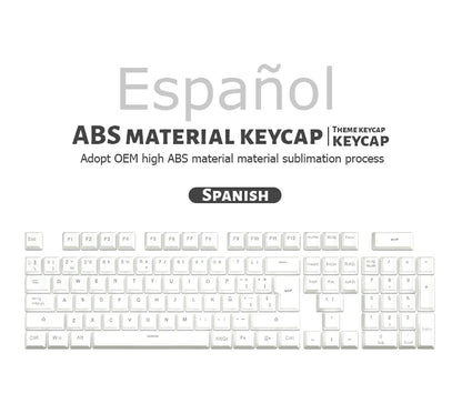 104 teclas retroiluminadas coreanas, francesas, rusas, españolas y alemanas para teclado mecánico con interruptores MX, perfil OEM, teclas ABS DIY