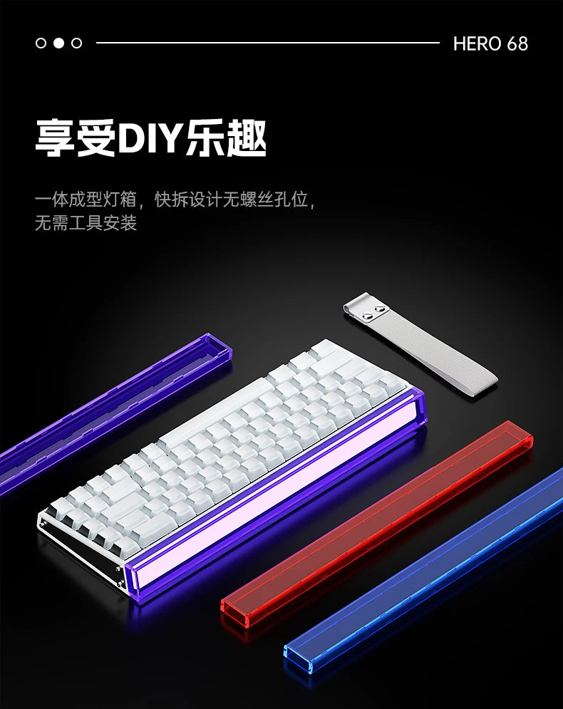 Neue AULA HERO 68HE/ULTRA Kits Sticker Magnetic Switch Gaming-Tastatur & Kits – E-Sport Custom Mechanische kabelgebundene Tastatur-Zubehör