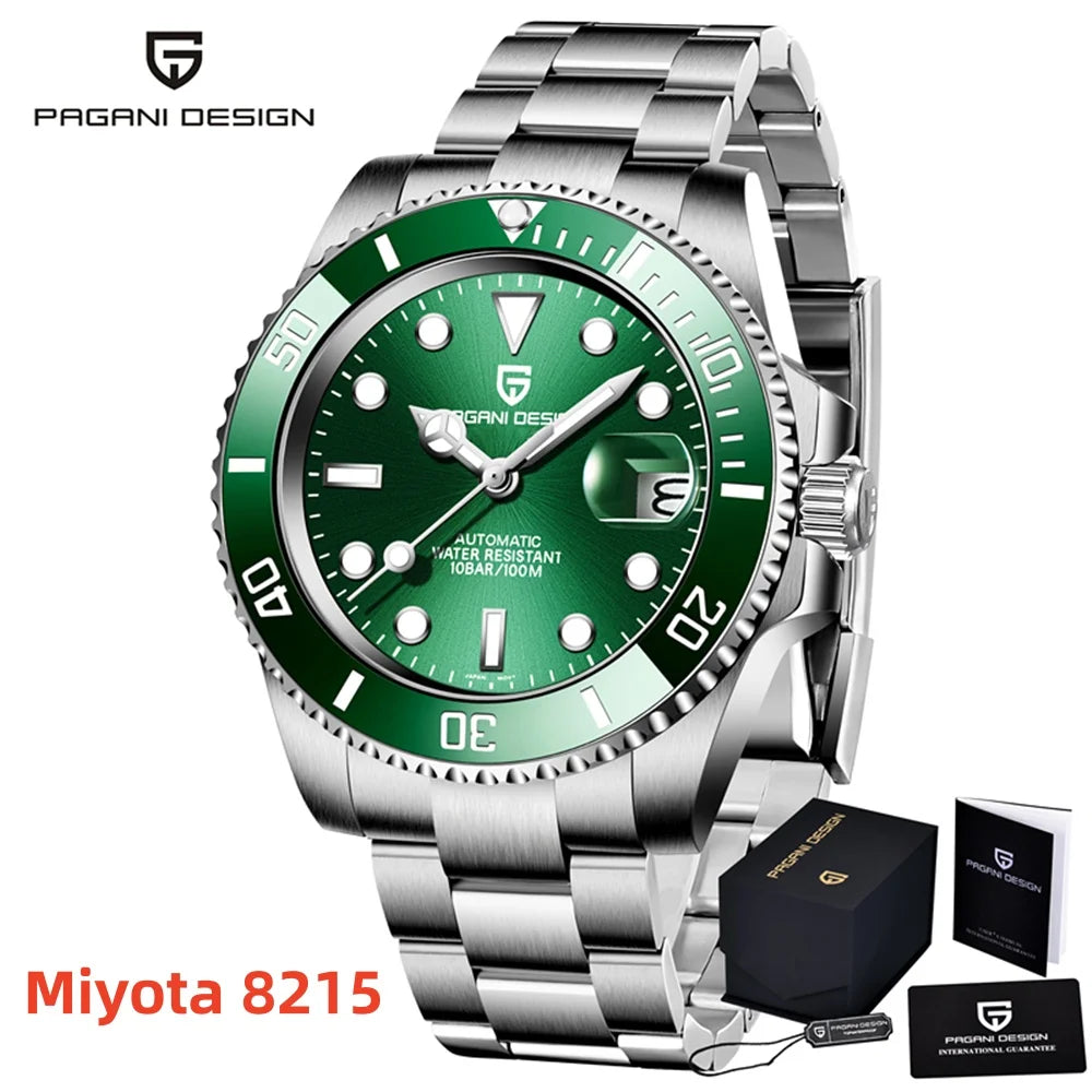 Relógio automático mecânico para homem PAGANI Design 2026 New Miyota 8215 40mm em aço inoxidável, impermeável