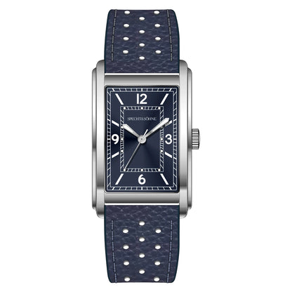 Specht & Söhne Neue modische 28MM quadratische Uhr für Herren, VH31-Uhrwerk, Sportuhr, blau, Edelstahl, Saphirglas, wasserdicht