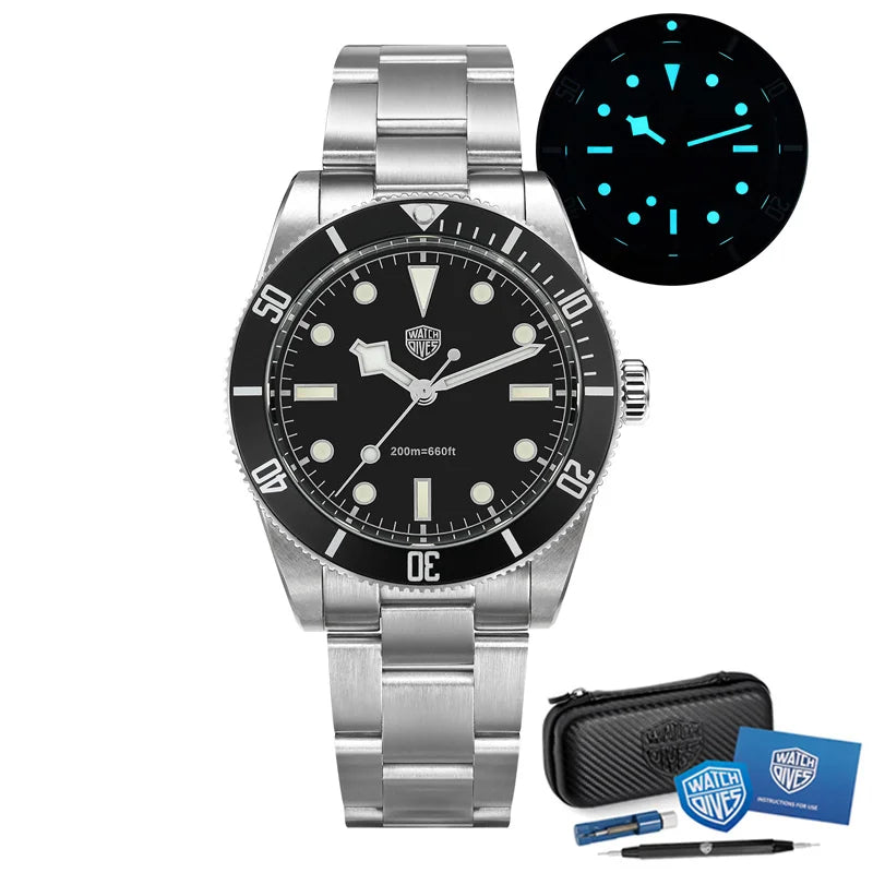 Watchdives WD7922 Quartz Watch Men VH31 Movement Sapphire Crystal 200m Waterproof Wristwatch Luminous 37mm Vintage BB54 Watches