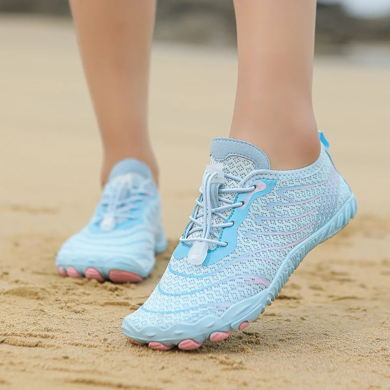 Quick Dry Aqua Shoes for Men Women Breathable Non-slip Water Sneakers Barefoot Soft Sole Wading Footwear for Swimming Beach