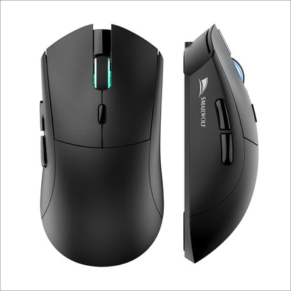 Ratón gaming inalámbrico Bluetooth SMAILWOLF RS7 de tres modos PAW3311 con macros, para portátil, gaming y oficina