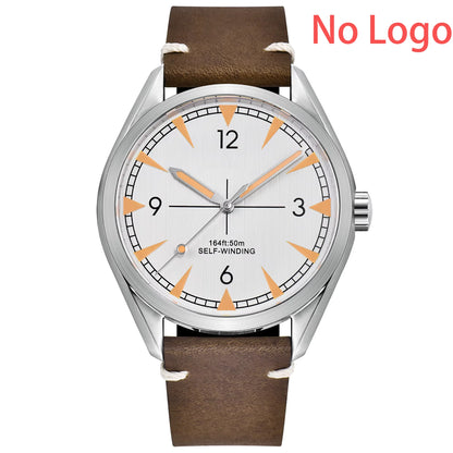 CORGEUT NH35/MIYOTA 8215 Watches Man Cattle Belt Automatic Mechanical Sapphire Glass Watches Fashion Casual Sports Watches