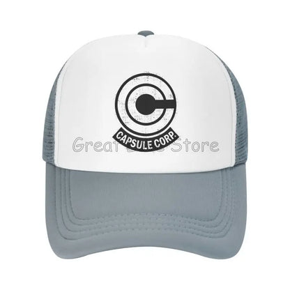 Capsule Corp Κασκέτα μπέιζμπολ με πλέγμα Unisex Καπέλο Trucker Hip-Hop Καπέλο Anime DBZ Dad Hat Ρυθμιζόμενο καπέλο αγώνων Καλοκαιρινά καπέλα Trucker Snapback