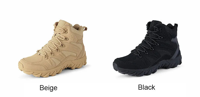 Stivali tattici da combattimento migliorati da uomo per outdoor e campeggio, antiusura, a risposta rapida, scarpe da trekking, pesca e caccia, sneakers da uomo