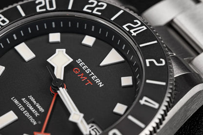 SEESTERN Diver Man Watch Titanium Automatic GMT Mechanical Wristwatch NH34 Movement Sapphire Crystal 20ATM Waterproof Lume S462