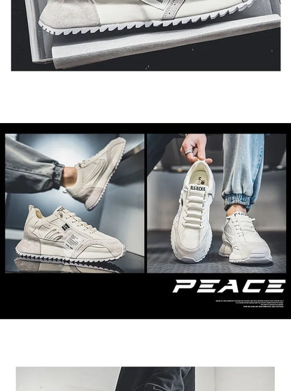 Baskets de luxe pour homme, chaussures de sport, mocassins, baskets casual pour homme à semelles épaisses, confortables, respirantes, tendance, au design original et personnalisées