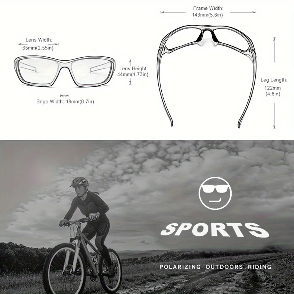 2pcs Advanced Cool Fantasy Polarized Surround Fashion Sunglasses,Men's and Women's Outdoor Sports,Cycling,Fishing,Hiking,Golf