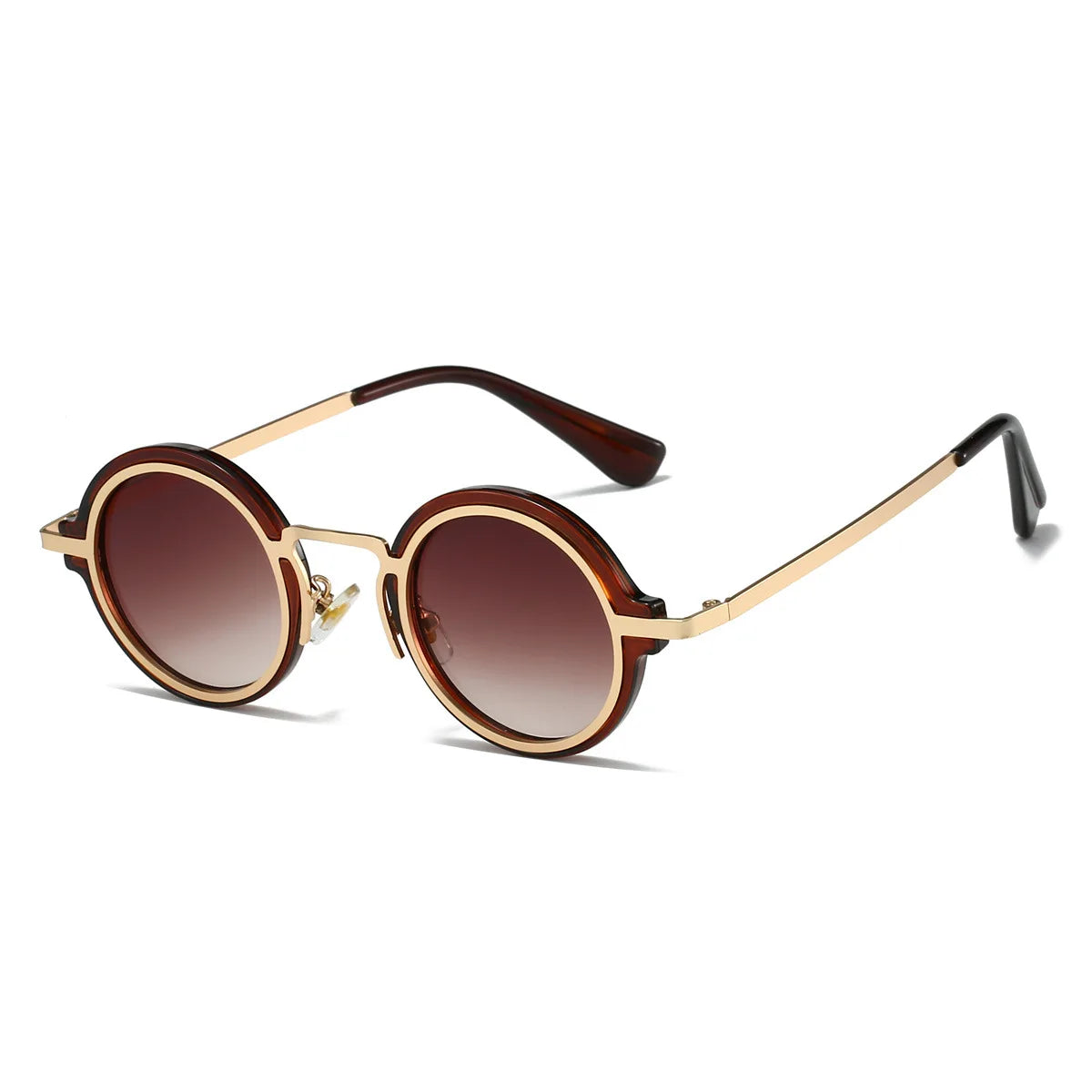 New Retro Small Round Frame Sunglasses for Men's Personalized Steampunk Outdoor Driving Sunglasses Street Photography