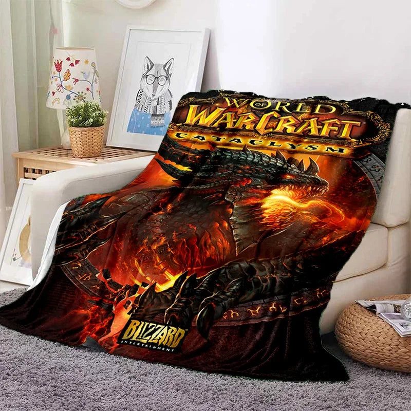 WOW, World of Warcraft  Demon Hunter, Lich King Game 3D Soft Blankets,Throw Blanket for Picnic Beds Sofa Home Bedroom Kids Gifts